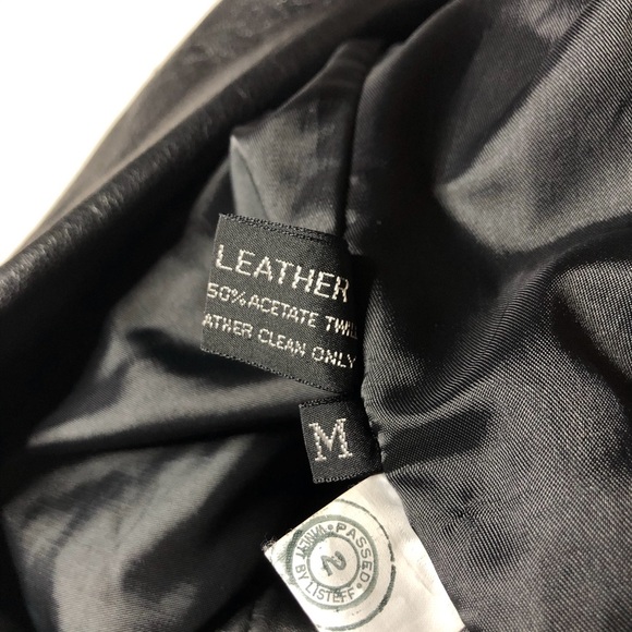 💜 Vintage 80s padded shoulder calf length tapered long leather trench coat Med - Picture 6 of 8